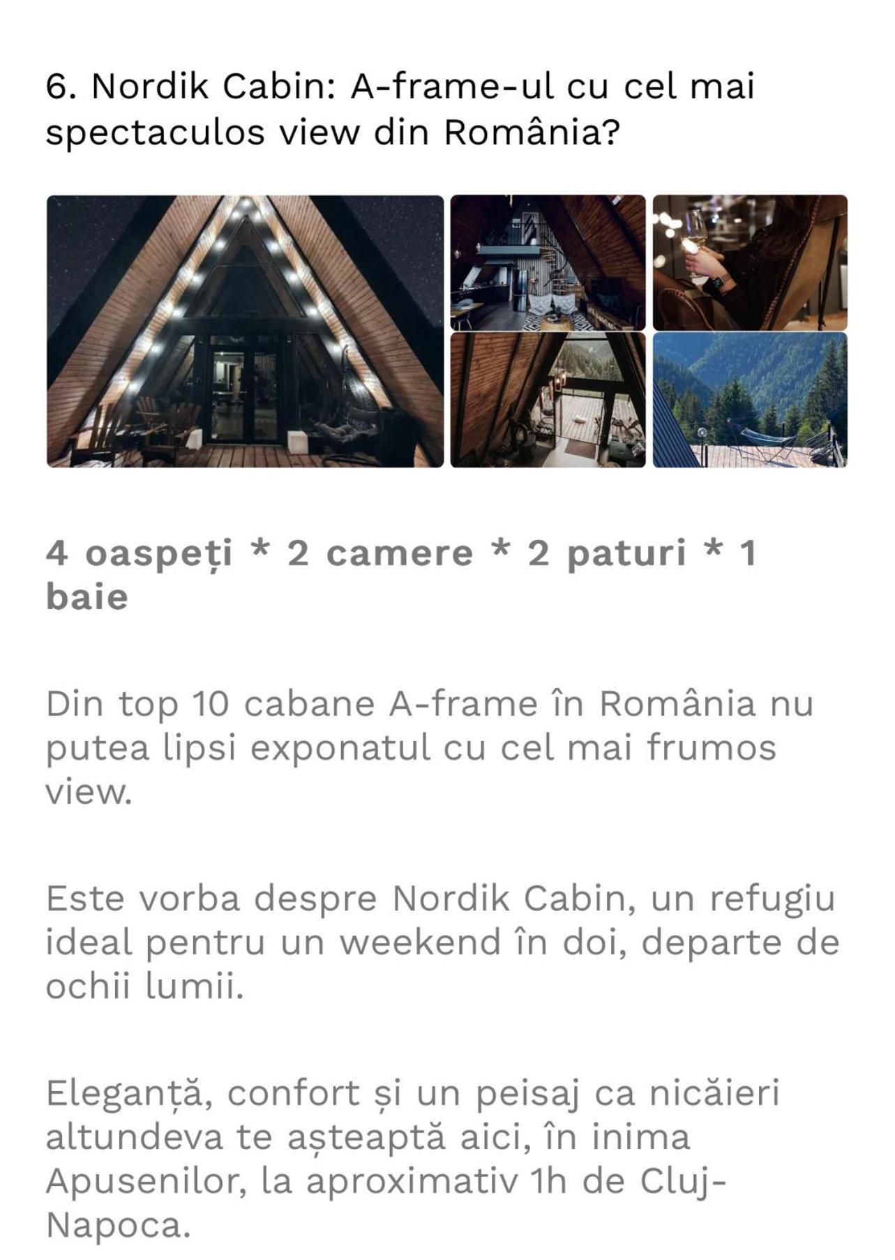 Nordik Cabin - Aframe With 2 Bedrooms Mărişel Extérieur photo
